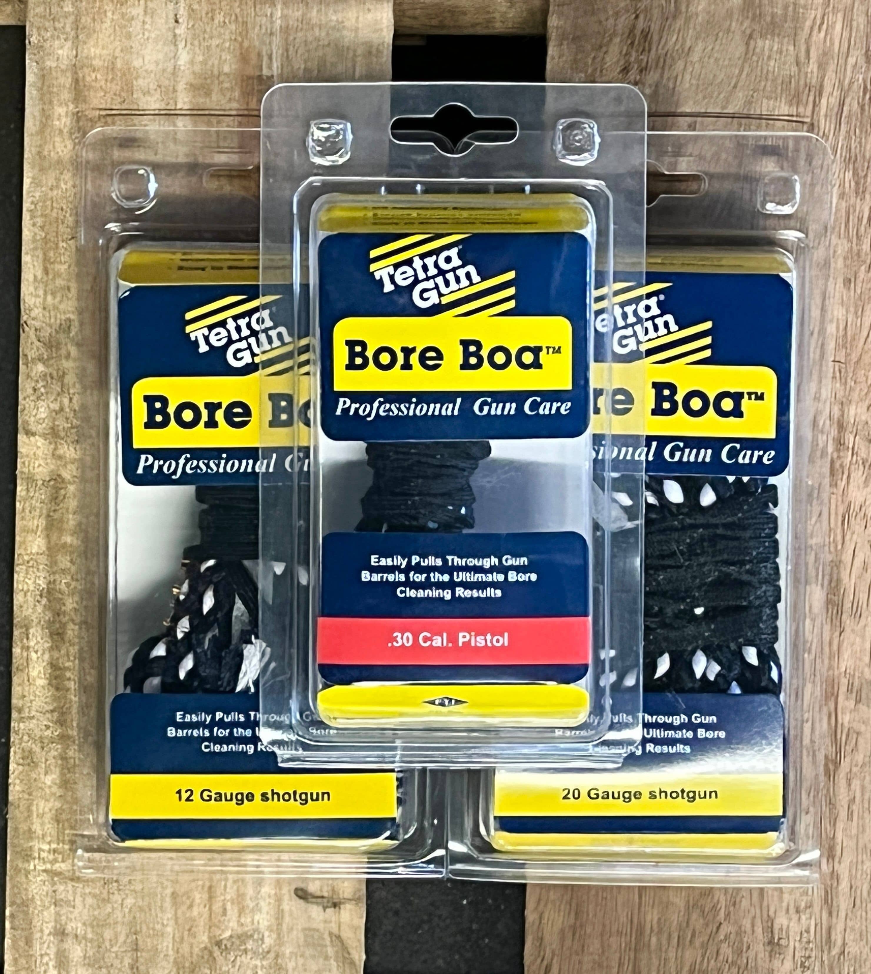 Bore Boa bore cleaning rope.  Good fit to all calibers - 9mm, 22cal, 30cal, 12ga, 20ga, 6.5mm, 270cal, 243cal, 40cal, 45cal, 17cal, 410ga, 28ga, 32cal, 7.92/8mm